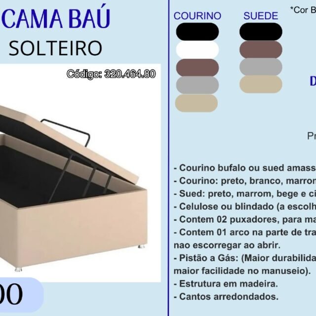 Cama Baú Solteiro
