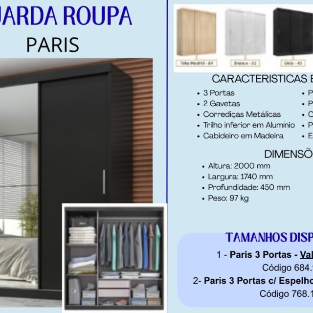 Guarda-Roupa Paris