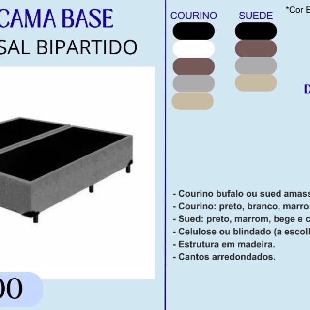 Cama Base Casal Bipartido