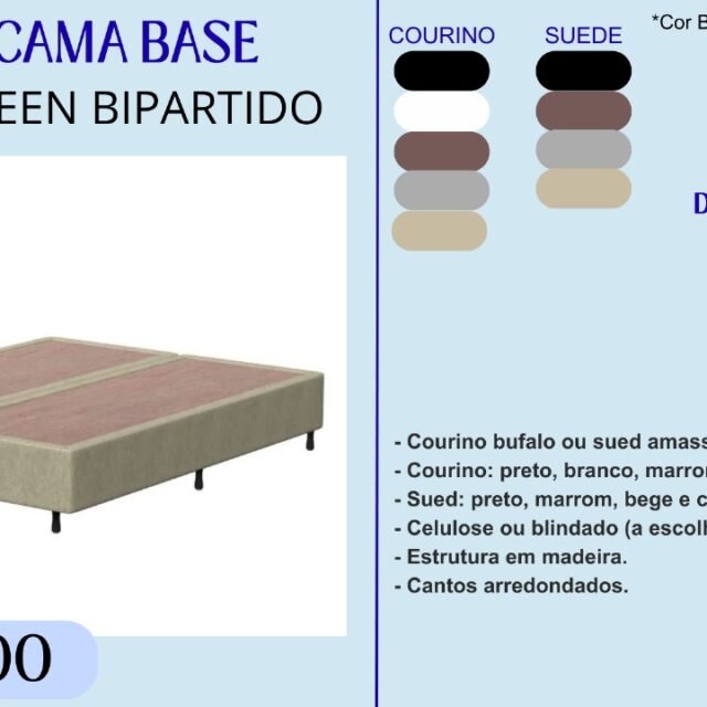 Cama Base Queen Bipartido