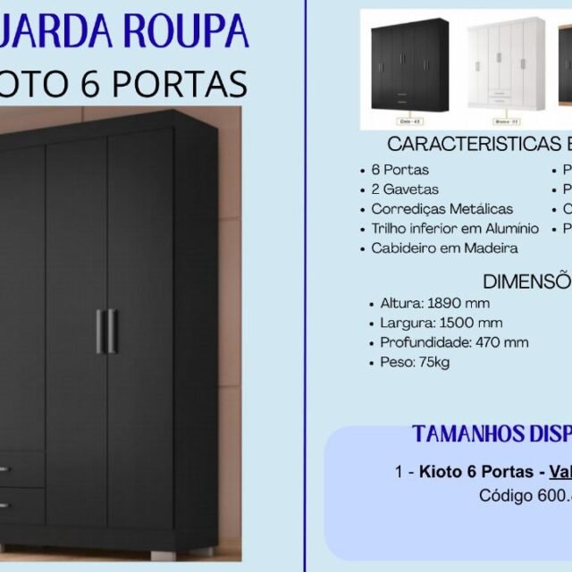 Guarda-Roupa Kioto 6 Portas