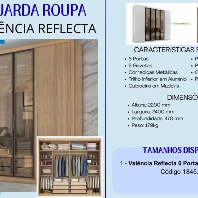 Guarda-Roupa Valência Reflecta