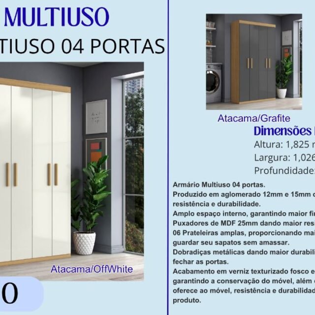 Armário Multiuso 04 Portas