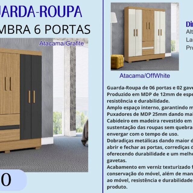 Guarda-Roupa Coimbra 6 Portas